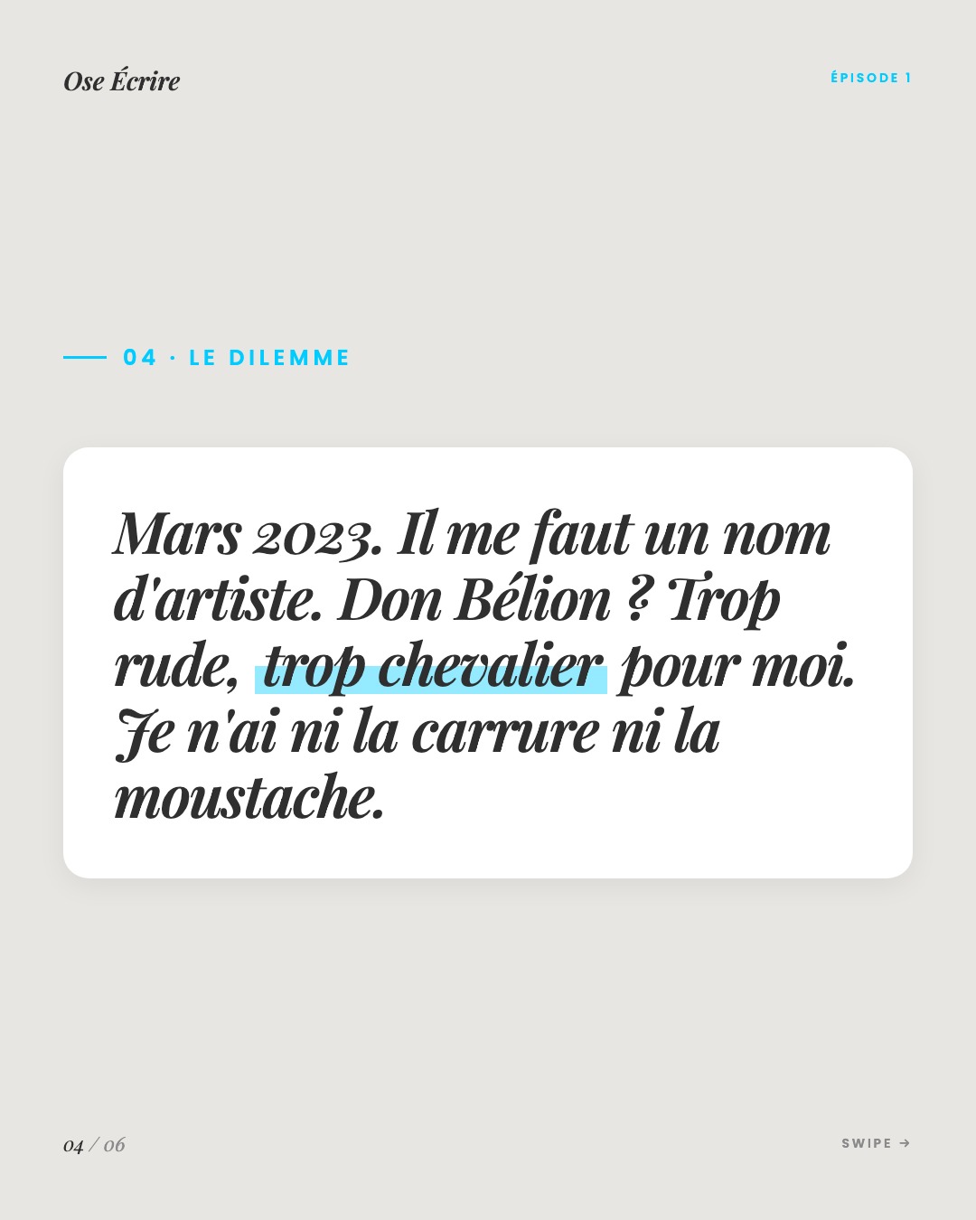 Slide 4 du carousel de l'épisode 1