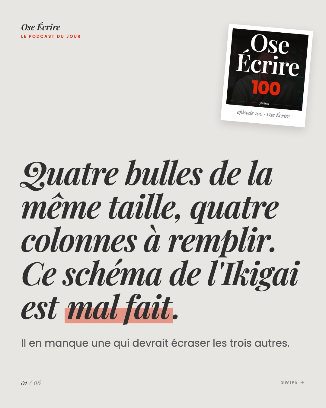 Slide 1 du carousel de l'épisode 100
