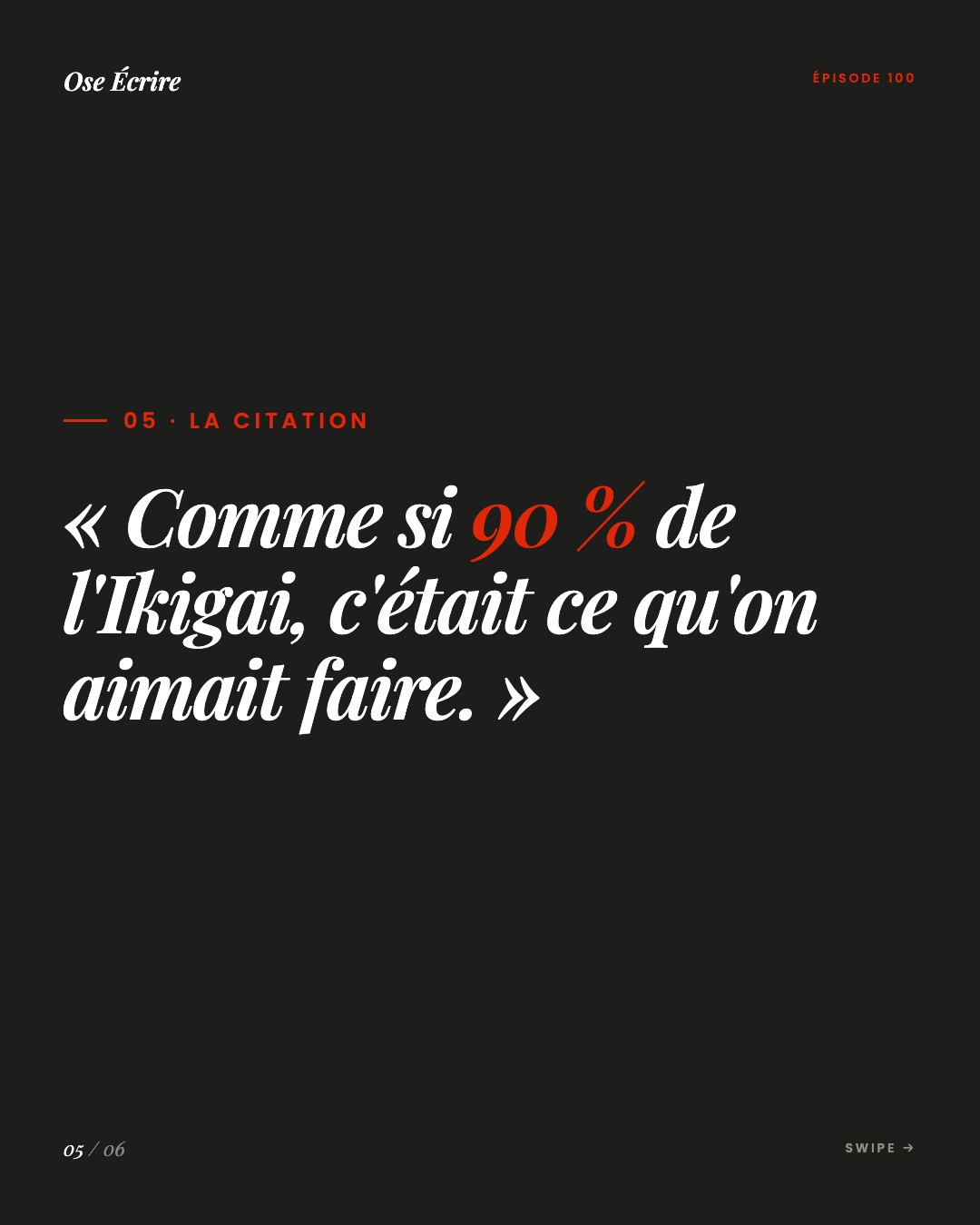 Slide 5 du carousel de l'épisode 100