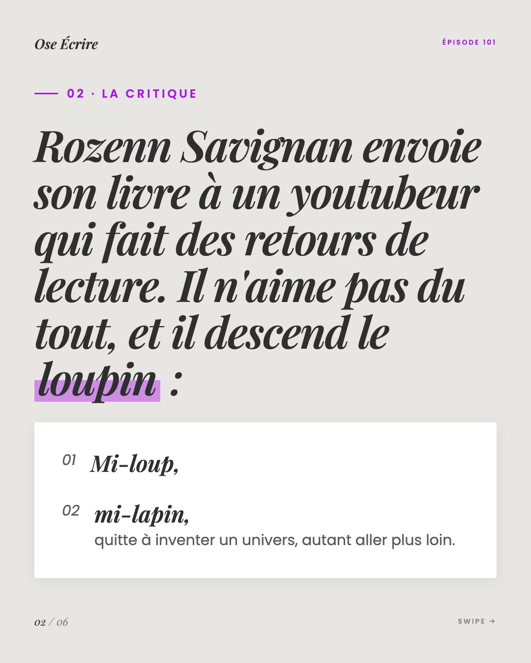 Slide 2 du carousel de l'épisode 101
