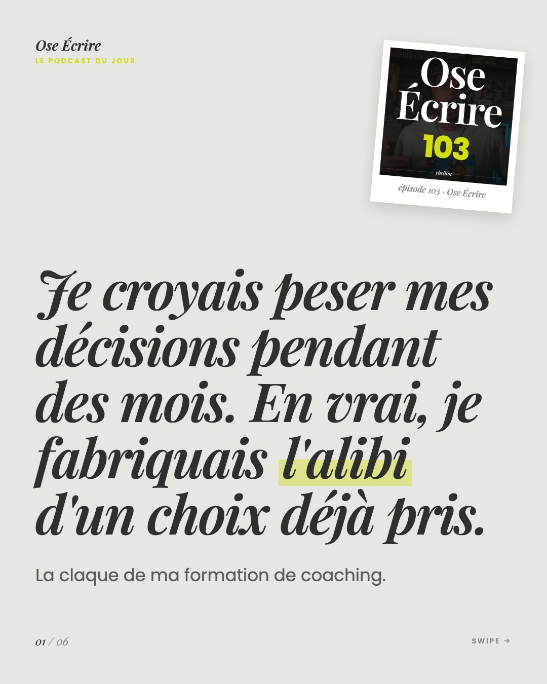 Slide 1 du carousel de l'épisode 103