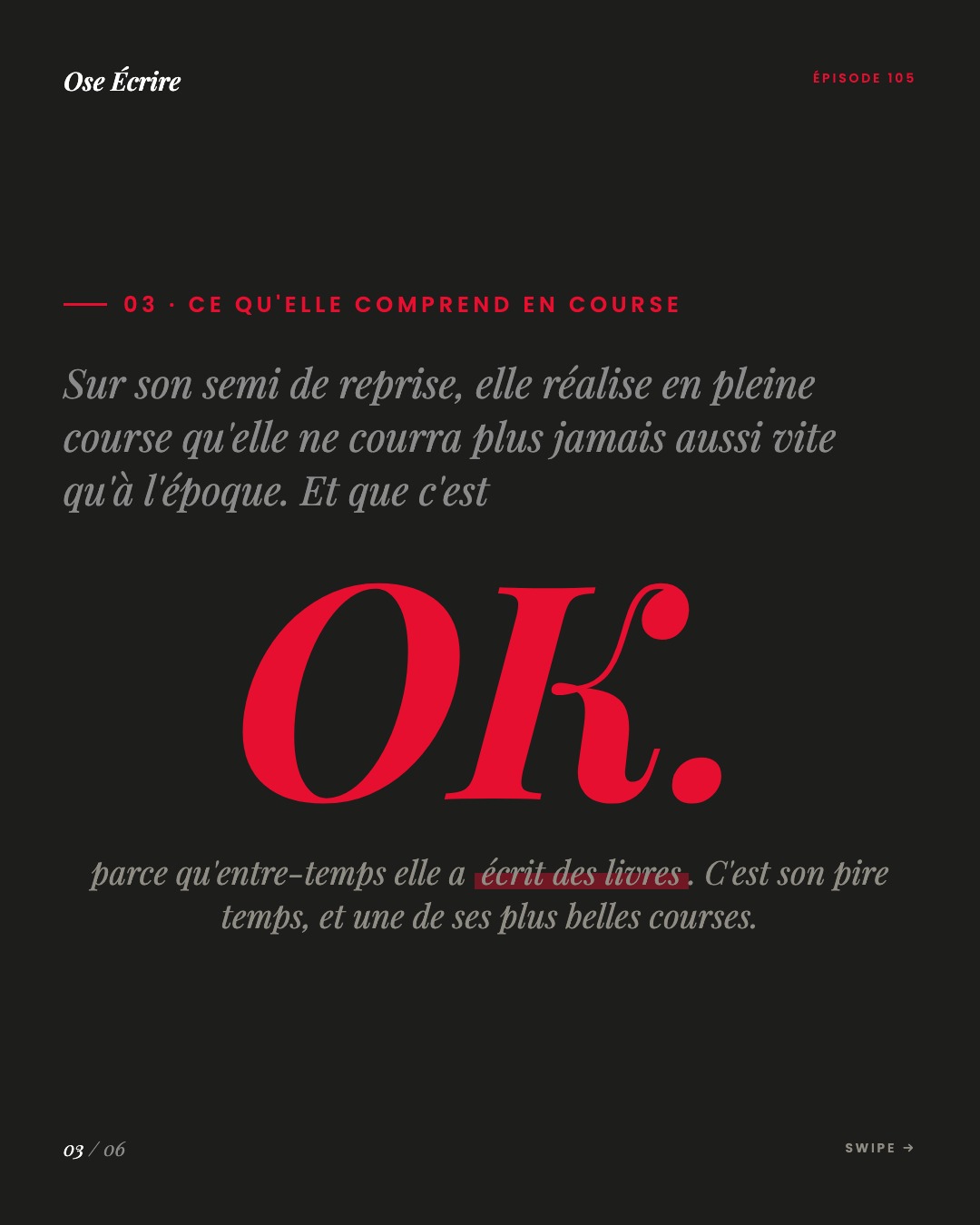 Slide 3 du carousel de l'épisode 105