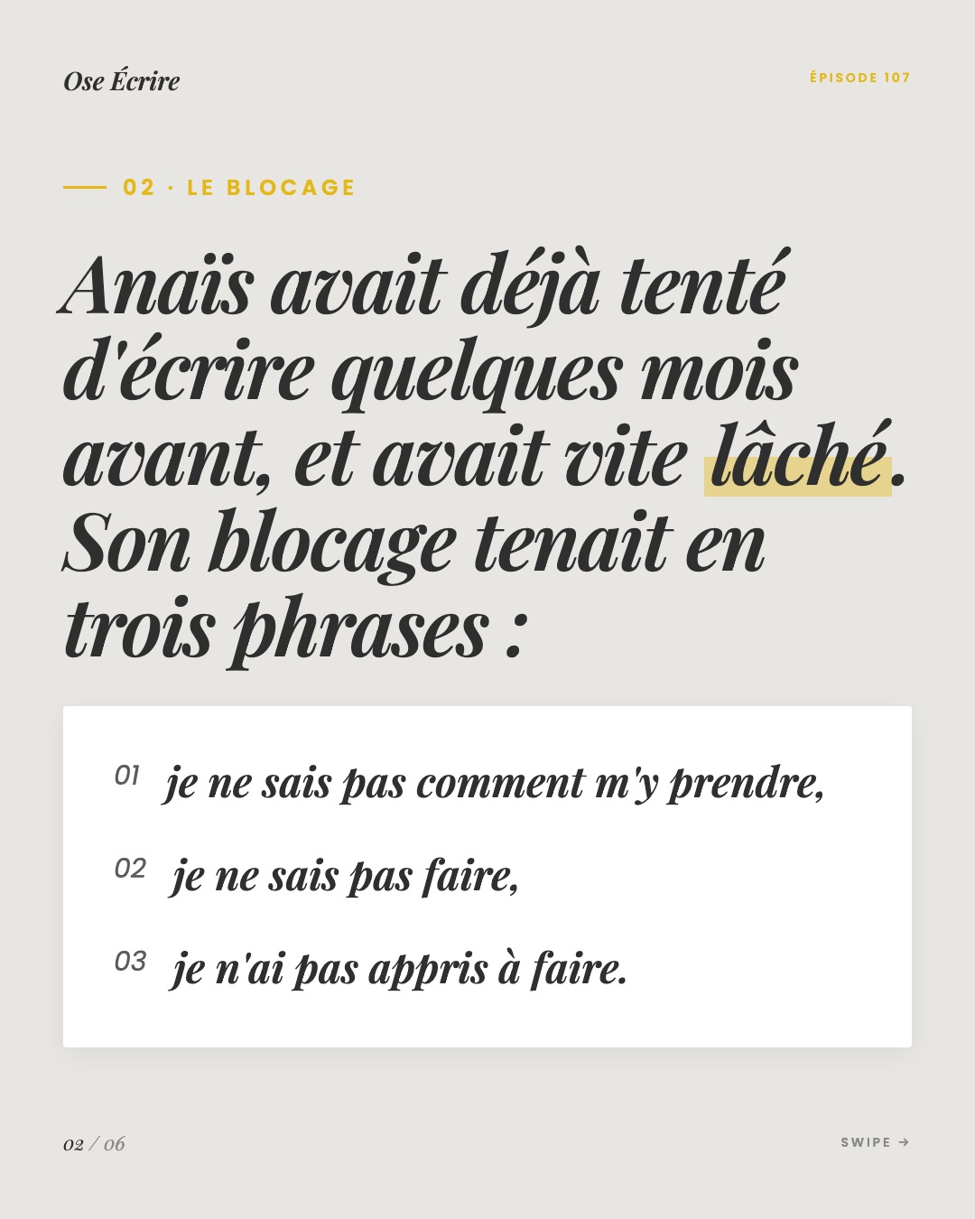 Slide 2 du carousel de l'épisode 107