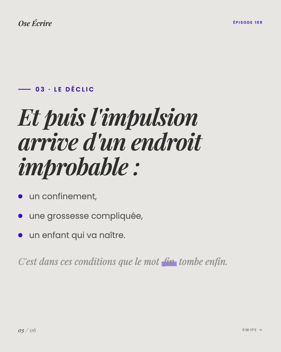 Slide 3 du carousel de l'épisode 109