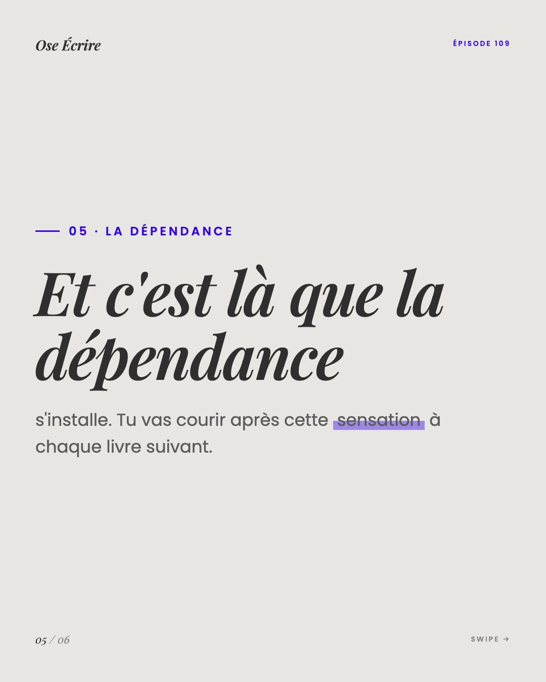 Slide 5 du carousel de l'épisode 109
