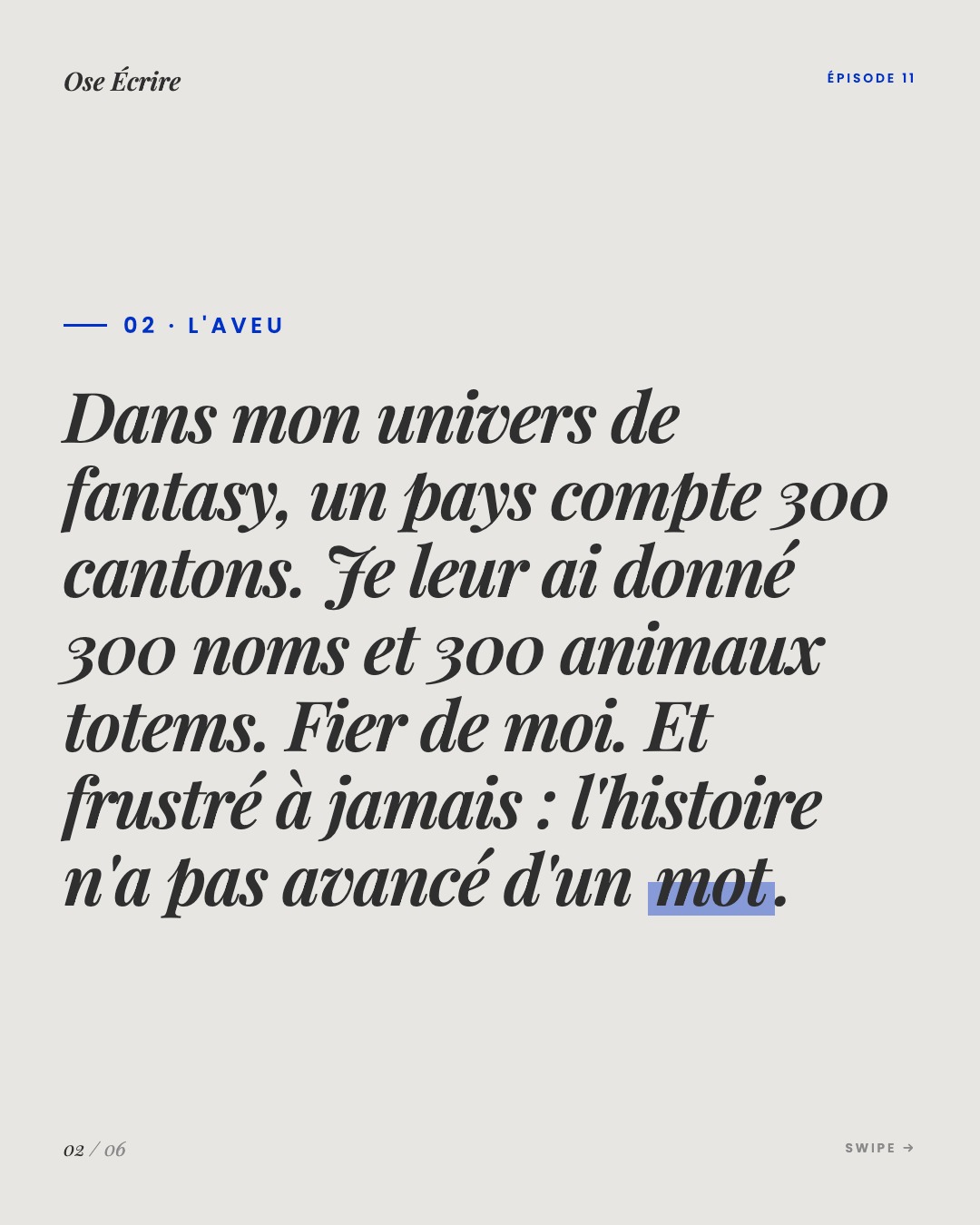 Slide 2 du carousel de l'épisode 11