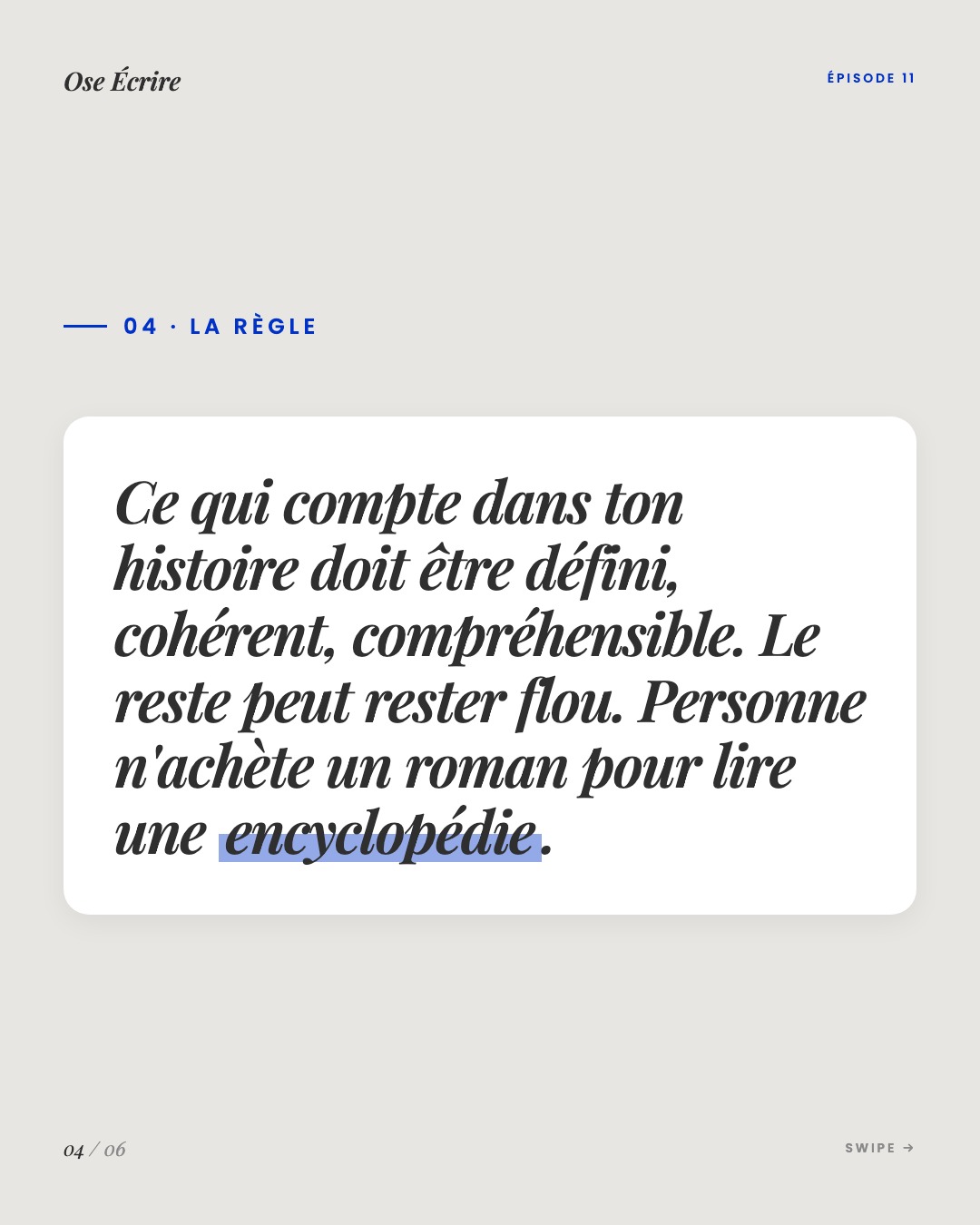 Slide 4 du carousel de l'épisode 11