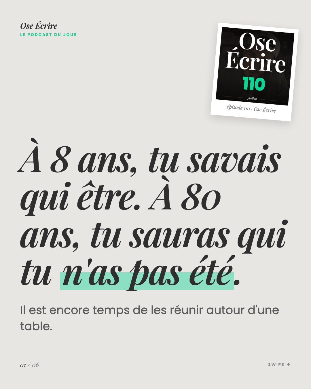 Slide 1 du carousel de l'épisode 110