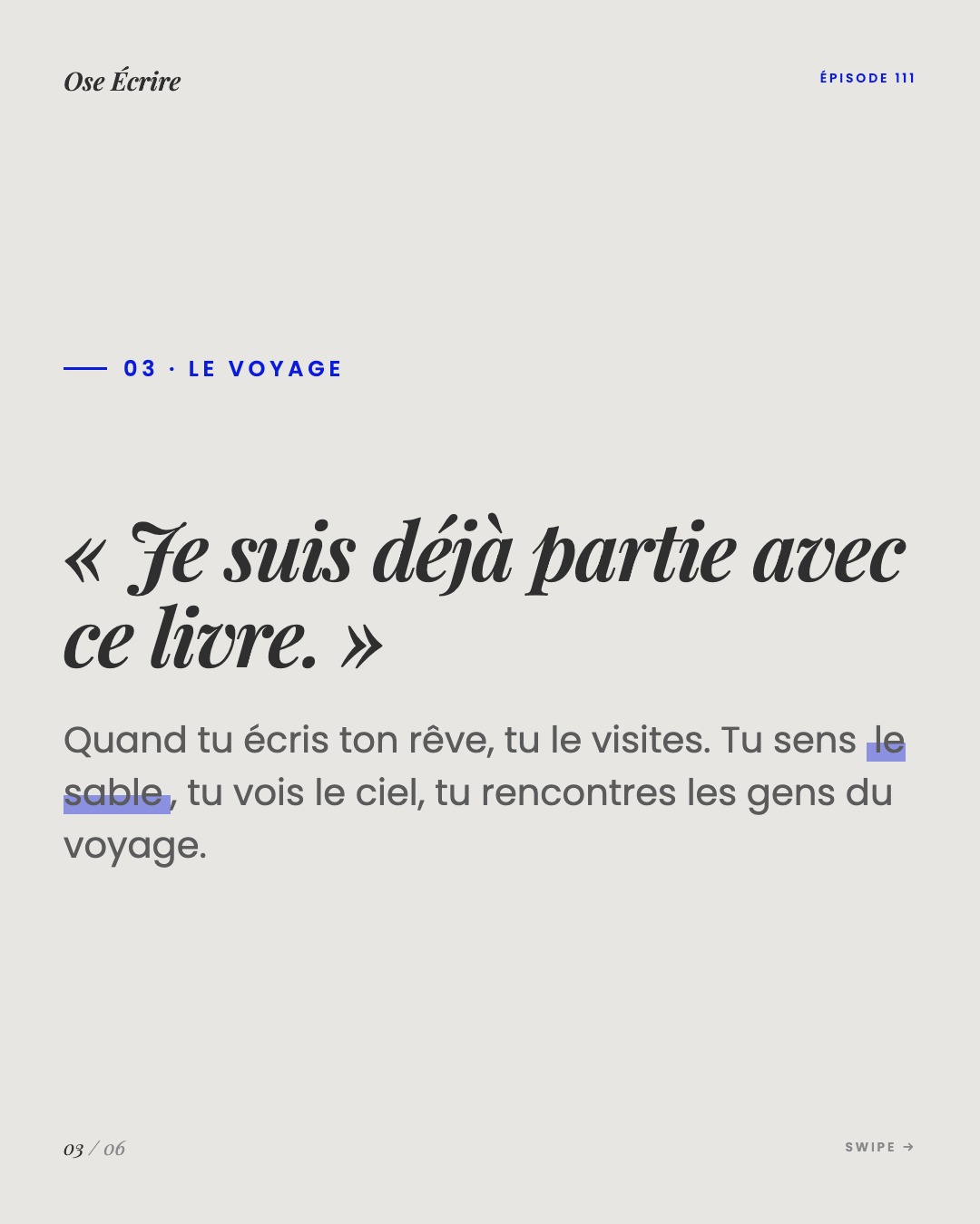 Slide 3 du carousel de l'épisode 111