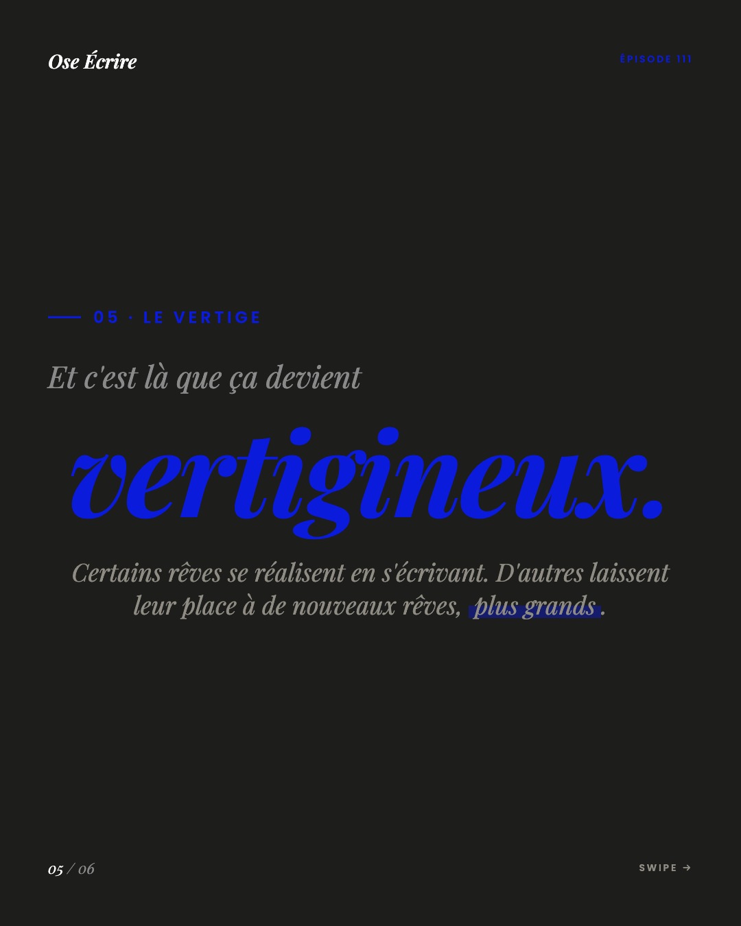 Slide 5 du carousel de l'épisode 111