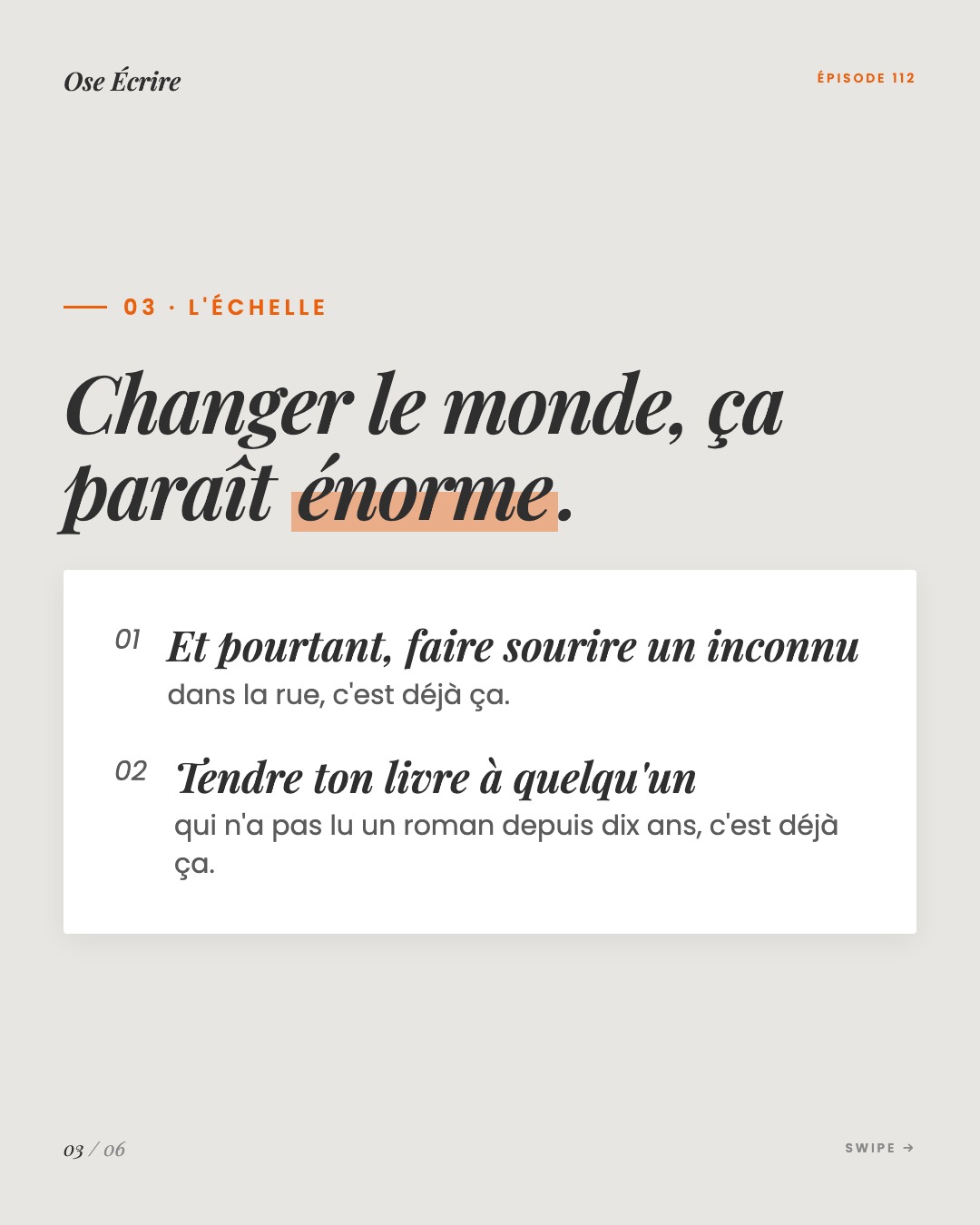 Slide 3 du carousel de l'épisode 112