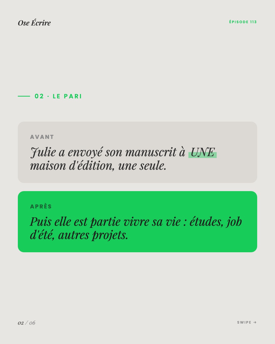 Slide 2 du carousel de l'épisode 113