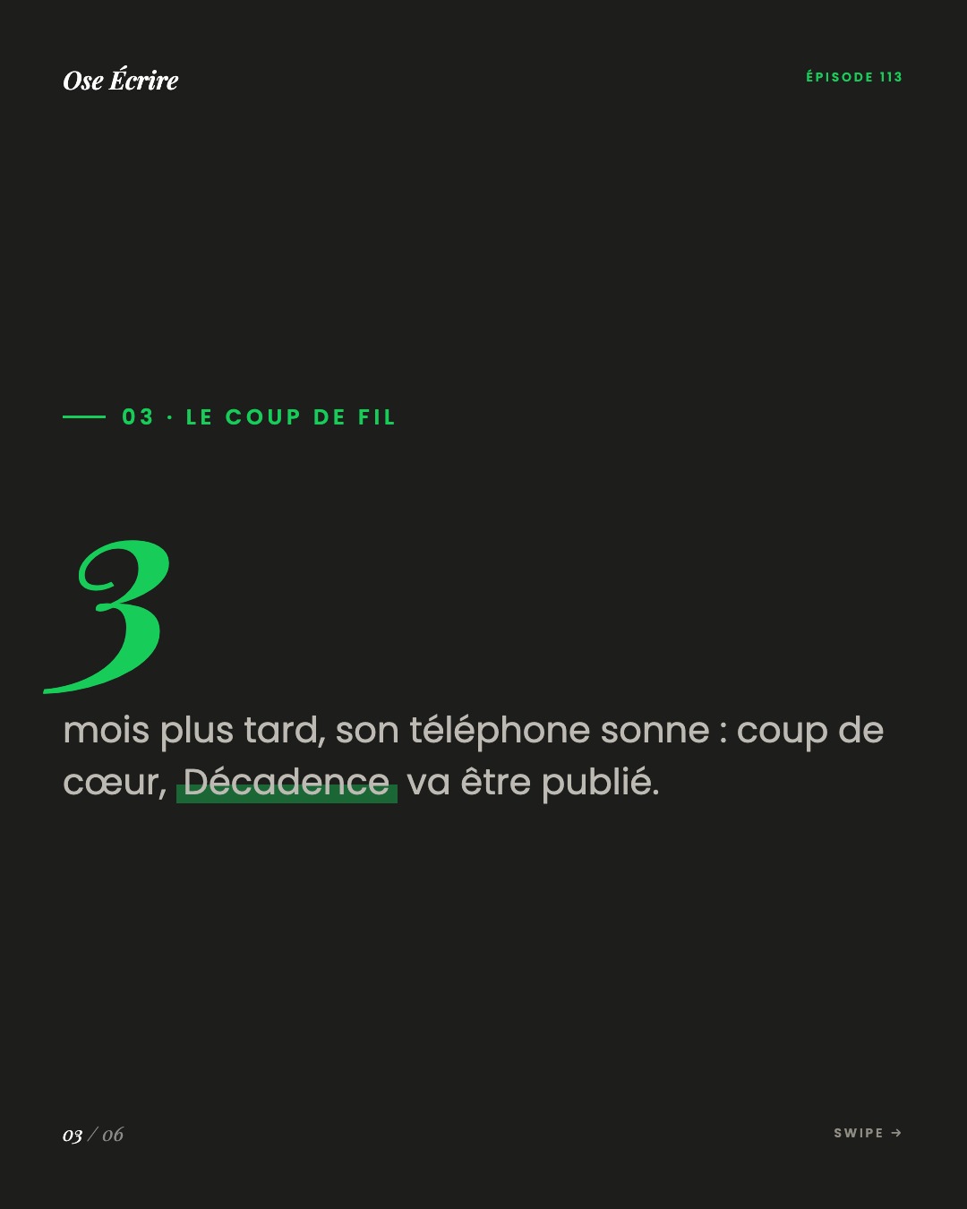 Slide 3 du carousel de l'épisode 113