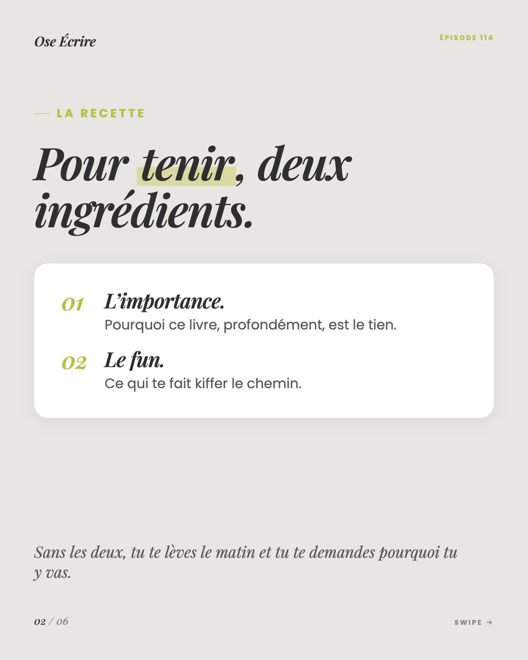 Slide 2 du carousel de l'épisode 114