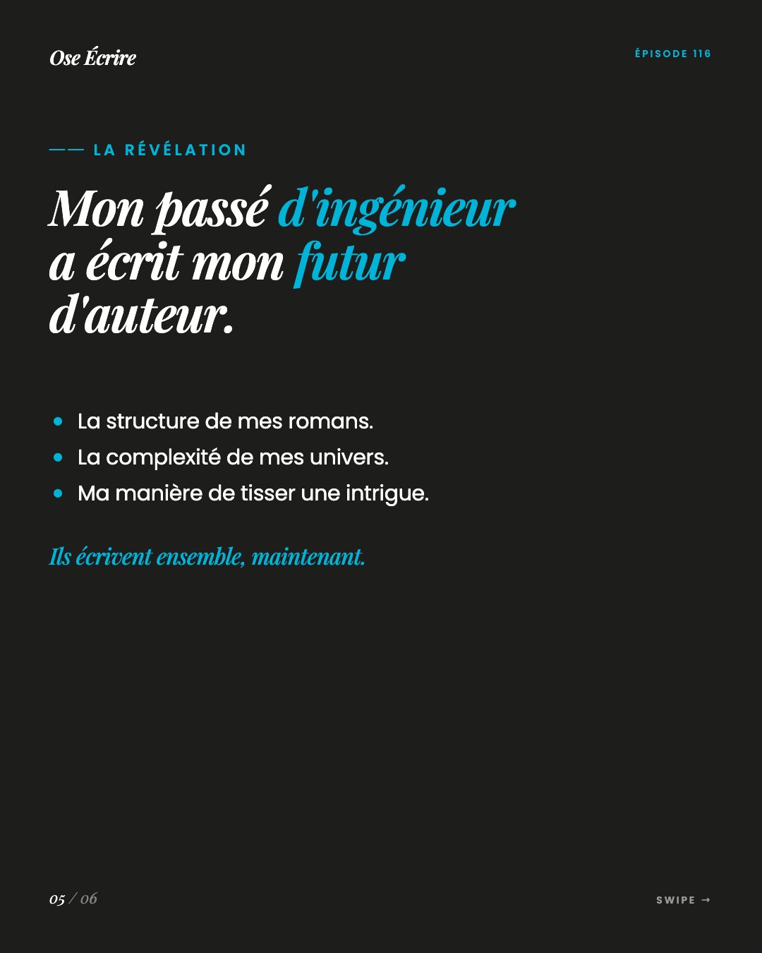 Slide 5 du carousel de l'épisode 116