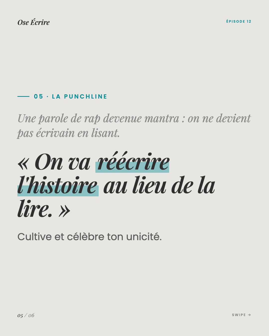Slide 5 du carousel de l'épisode 12