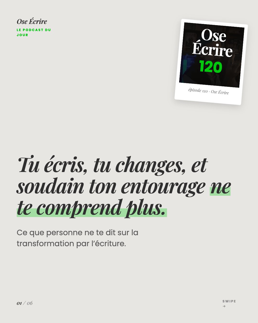 Slide 1 du carousel de l'épisode 120