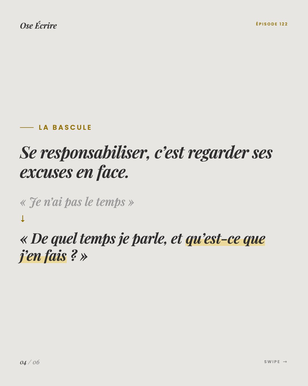 Slide 4 du carousel de l'épisode 122