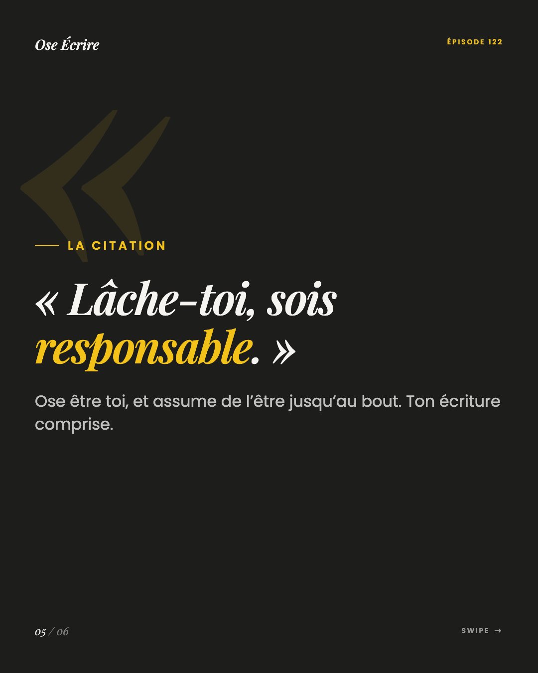 Slide 5 du carousel de l'épisode 122