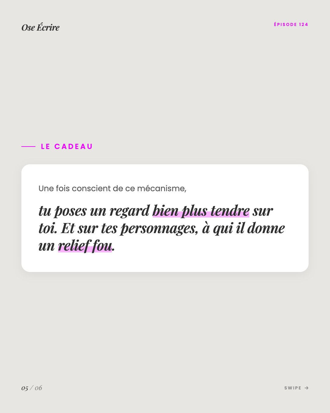 Slide 5 du carousel de l'épisode 124