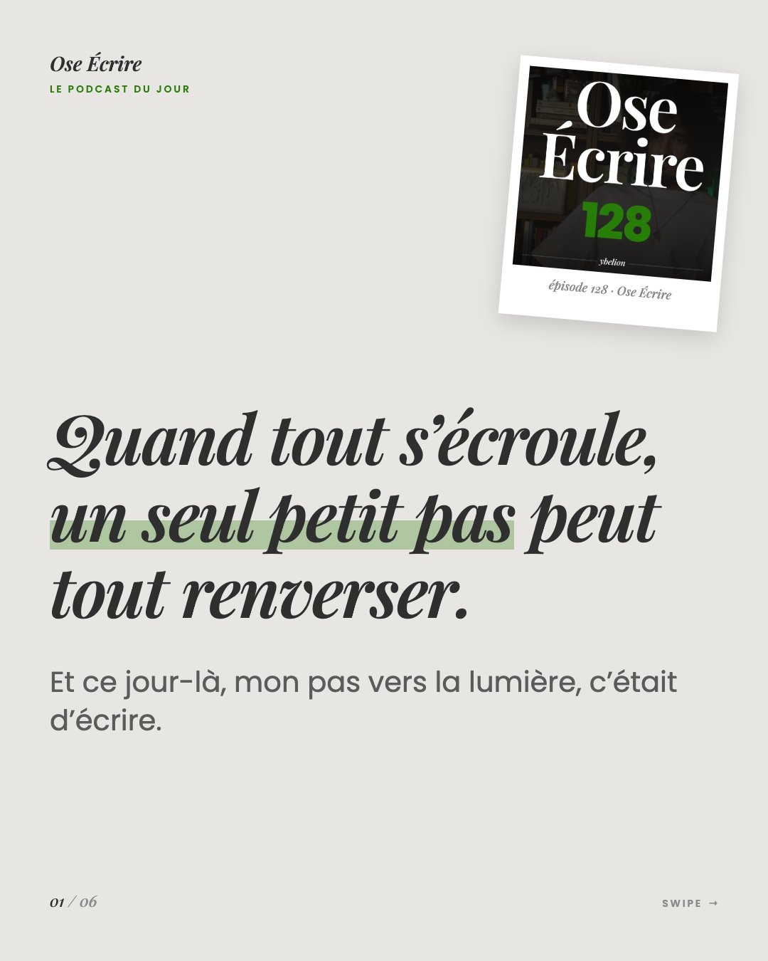 Slide 1 du carousel de l'épisode 128