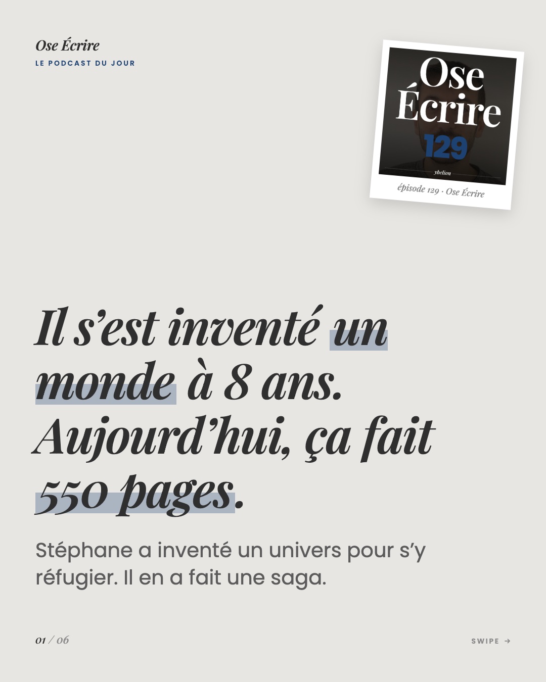 Slide 1 du carousel de l'épisode 129