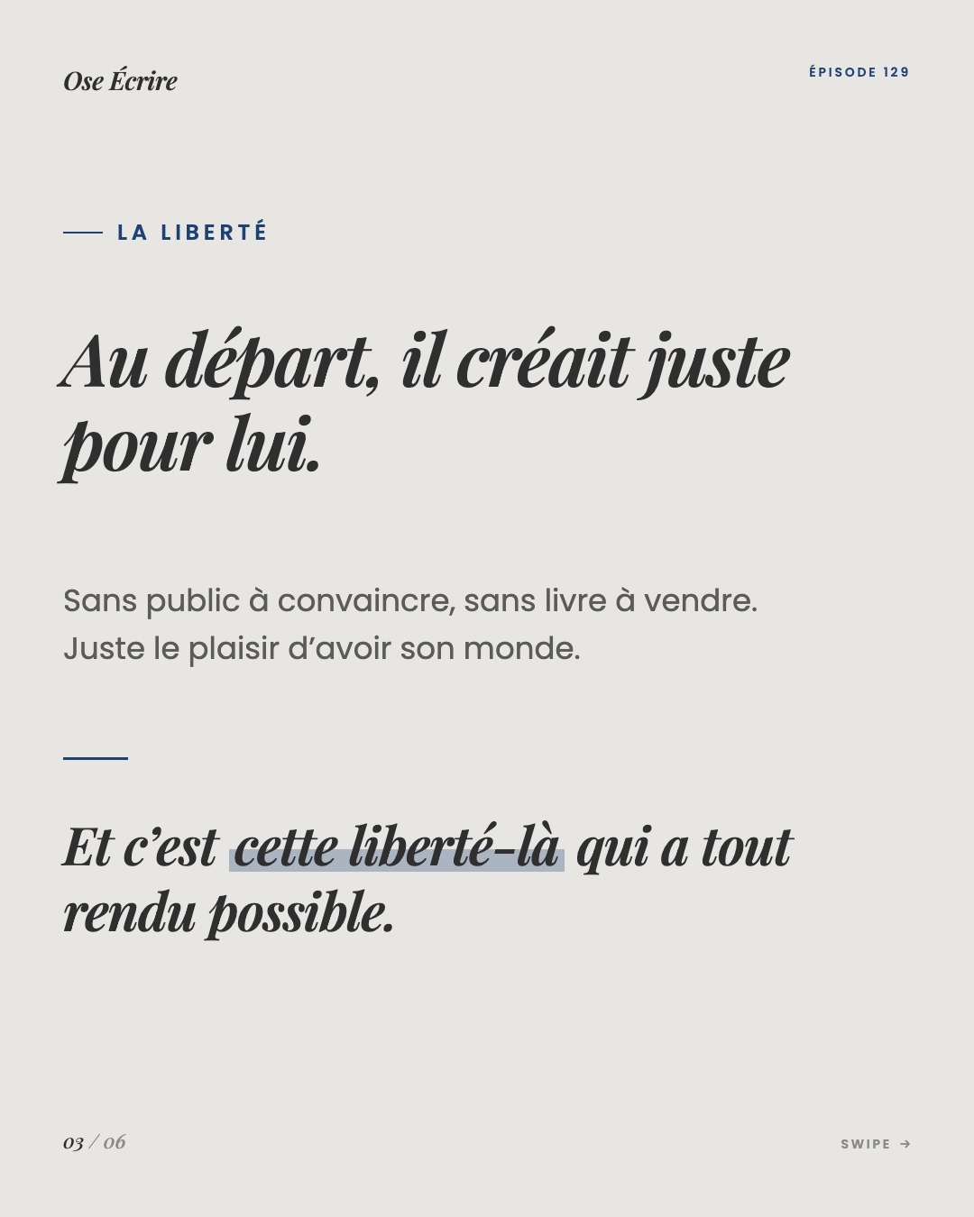 Slide 3 du carousel de l'épisode 129