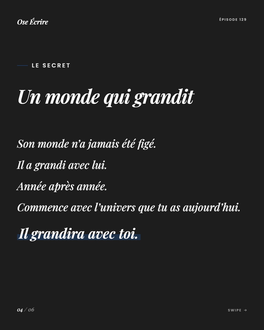 Slide 4 du carousel de l'épisode 129