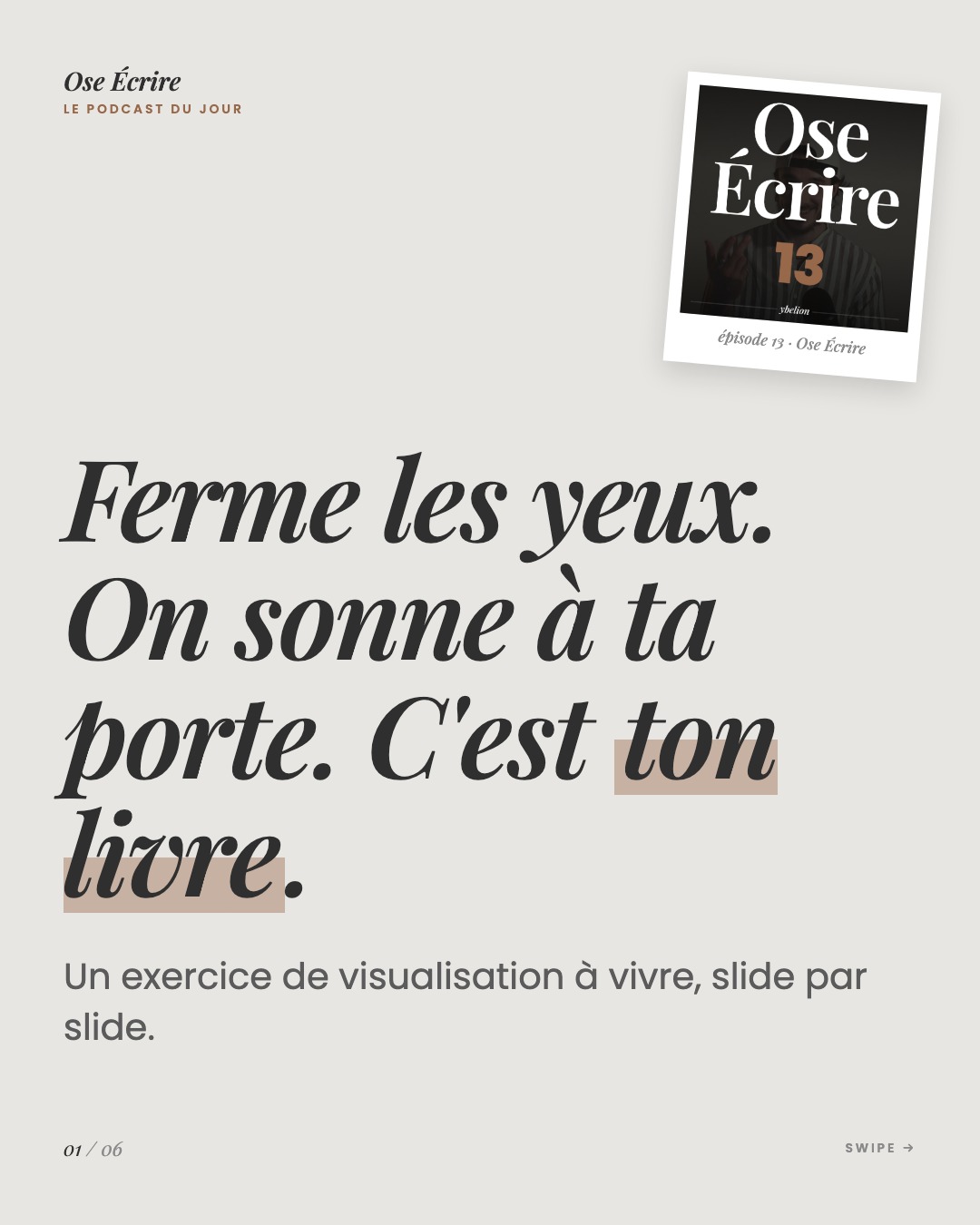 Slide 1 du carousel de l'épisode 13