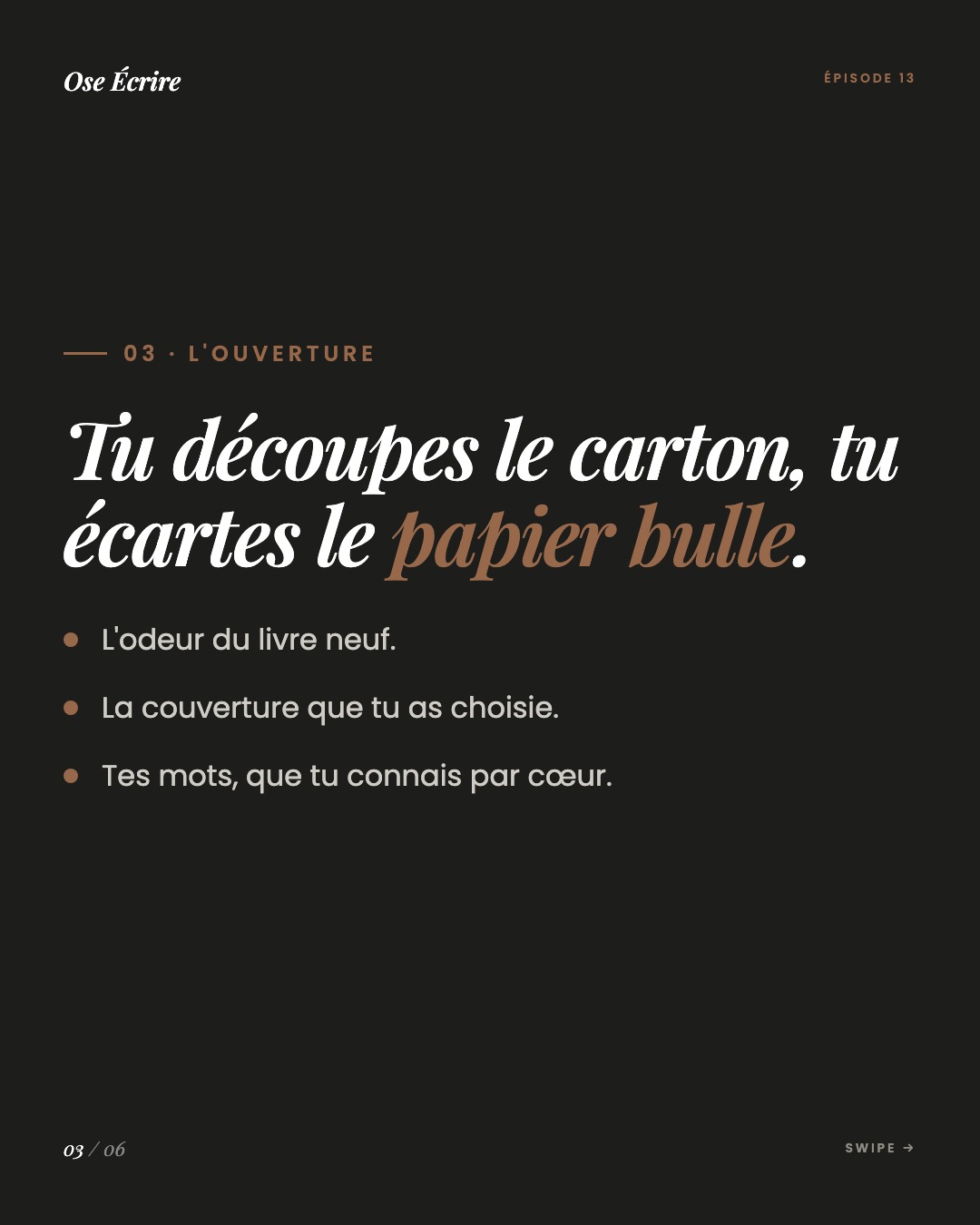 Slide 3 du carousel de l'épisode 13