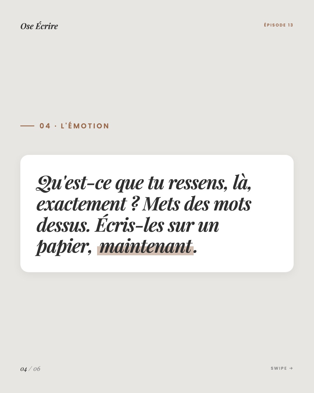 Slide 4 du carousel de l'épisode 13