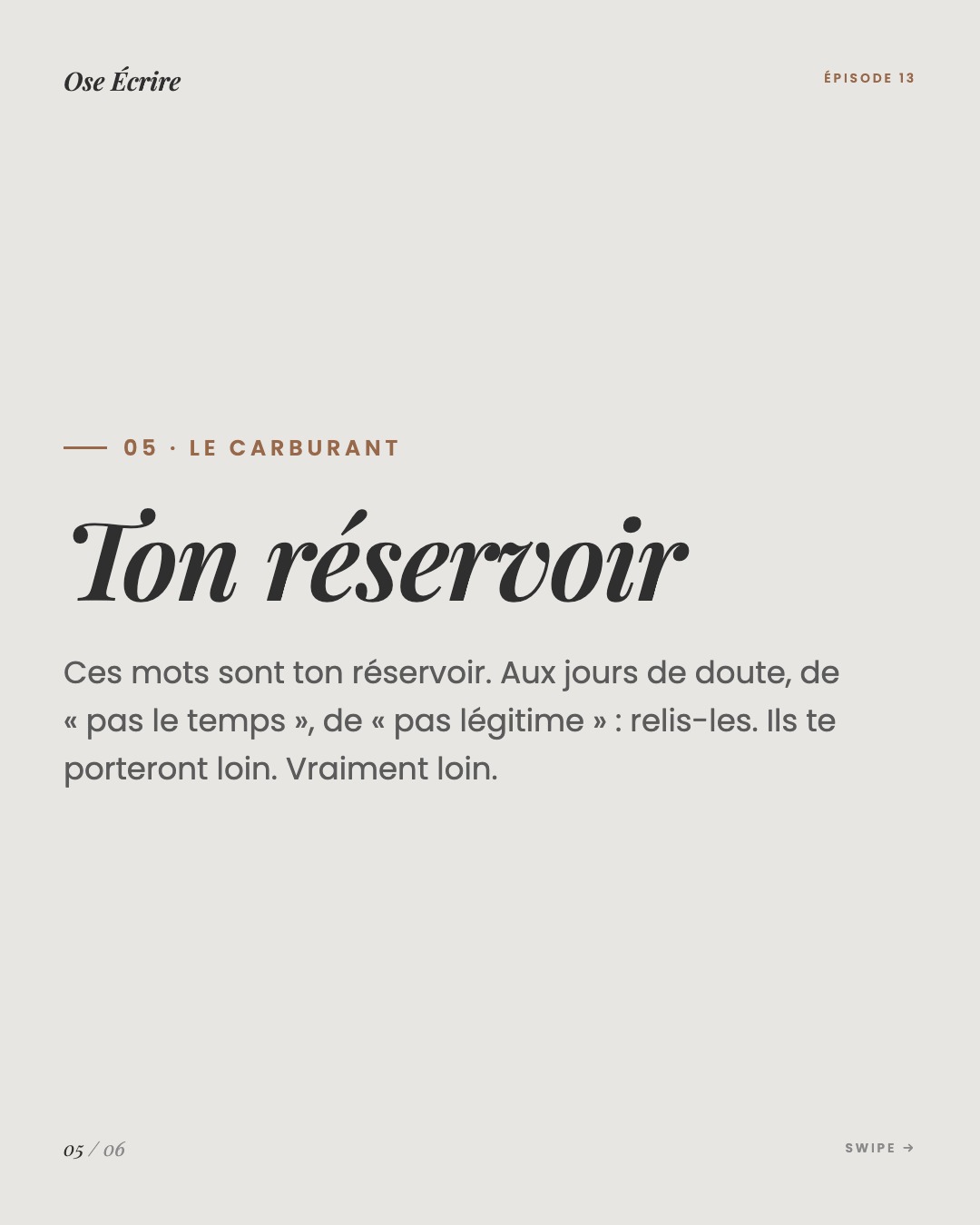 Slide 5 du carousel de l'épisode 13