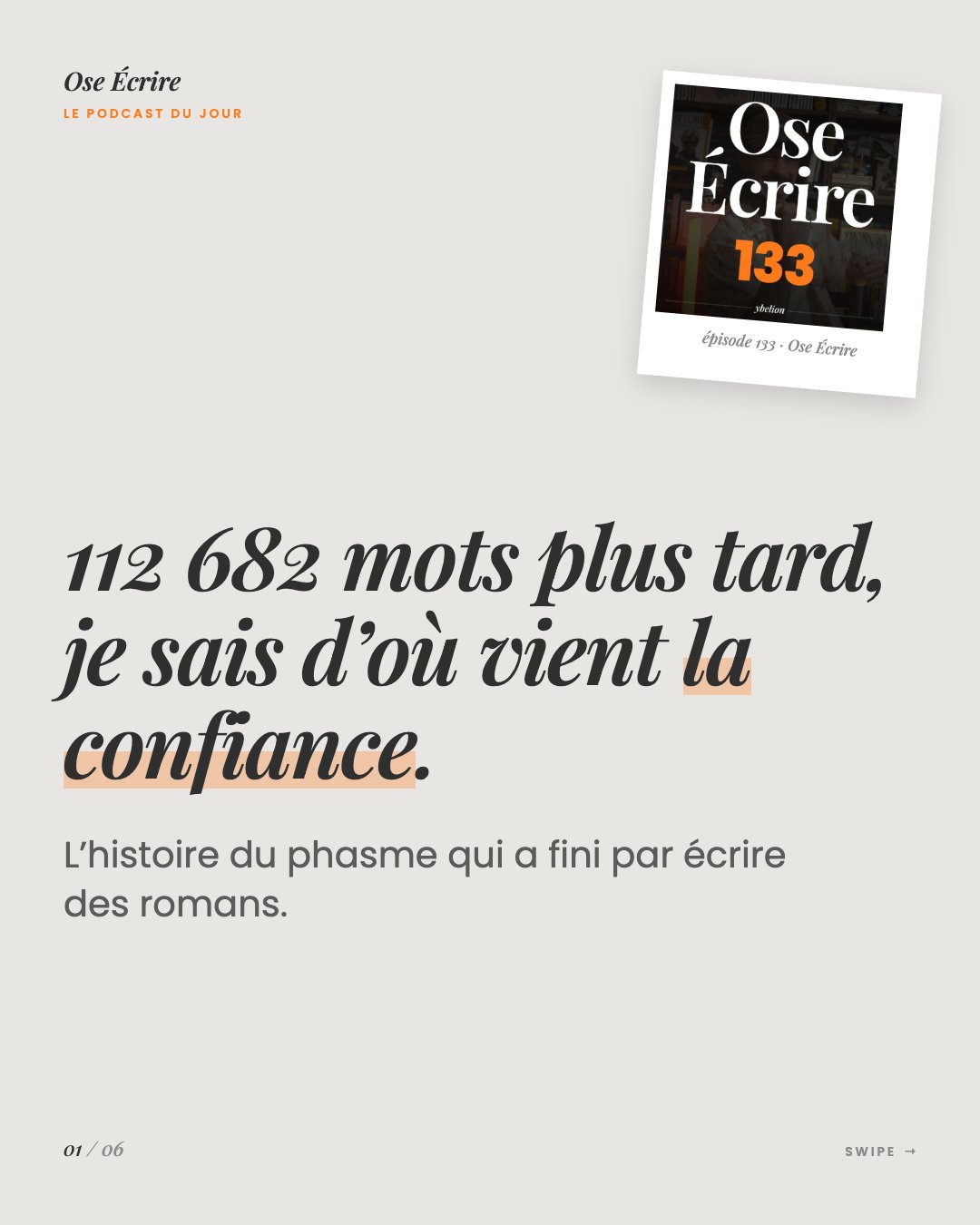 Slide 1 du carousel de l'épisode 133