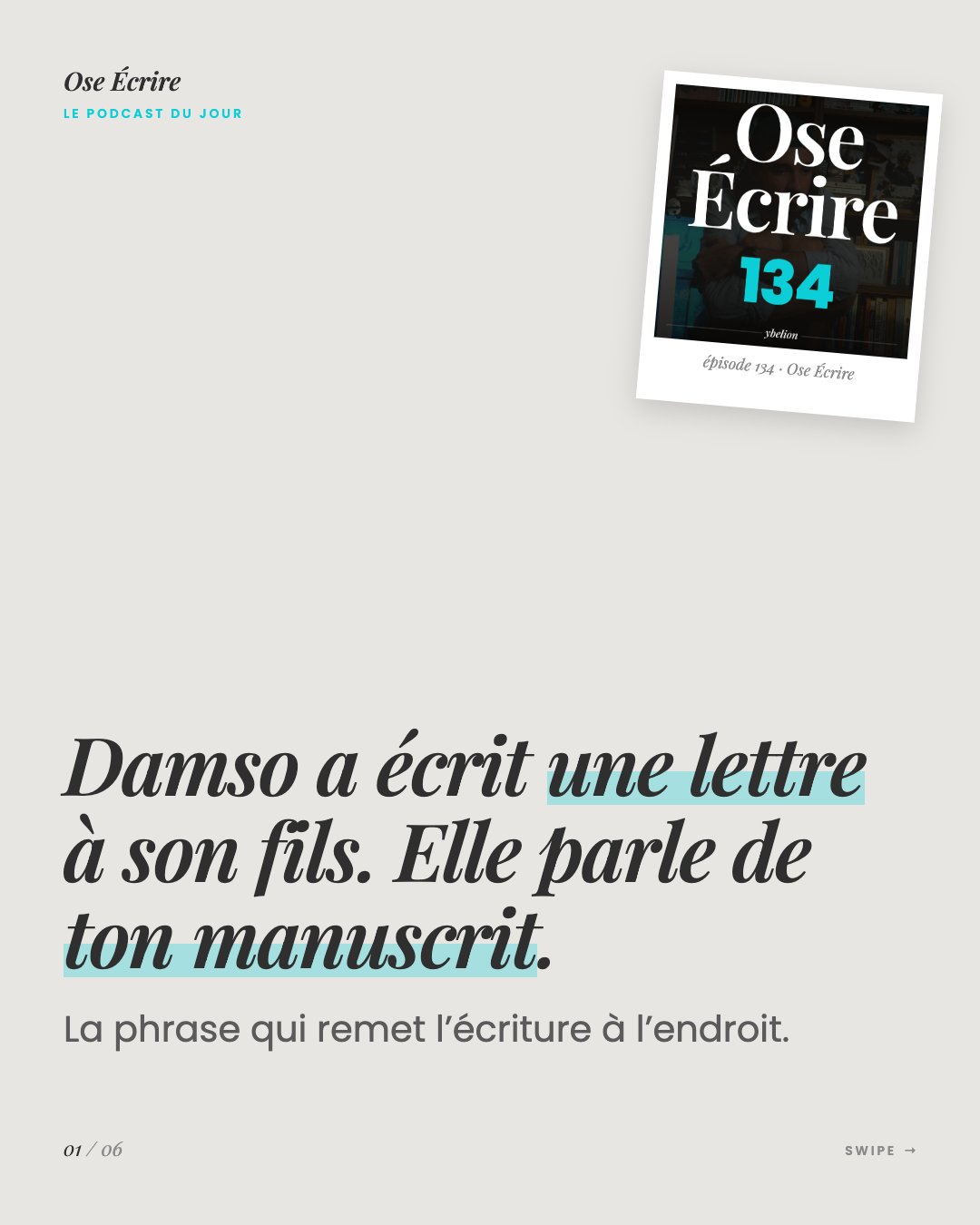Slide 1 du carousel de l'épisode 134