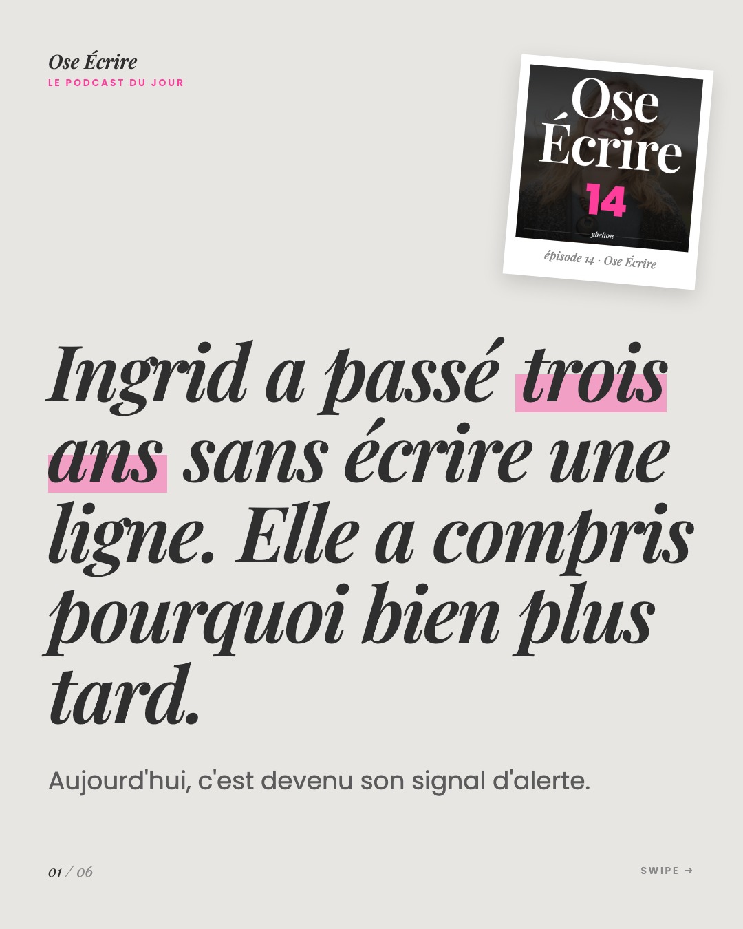 Slide 1 du carousel de l'épisode 14