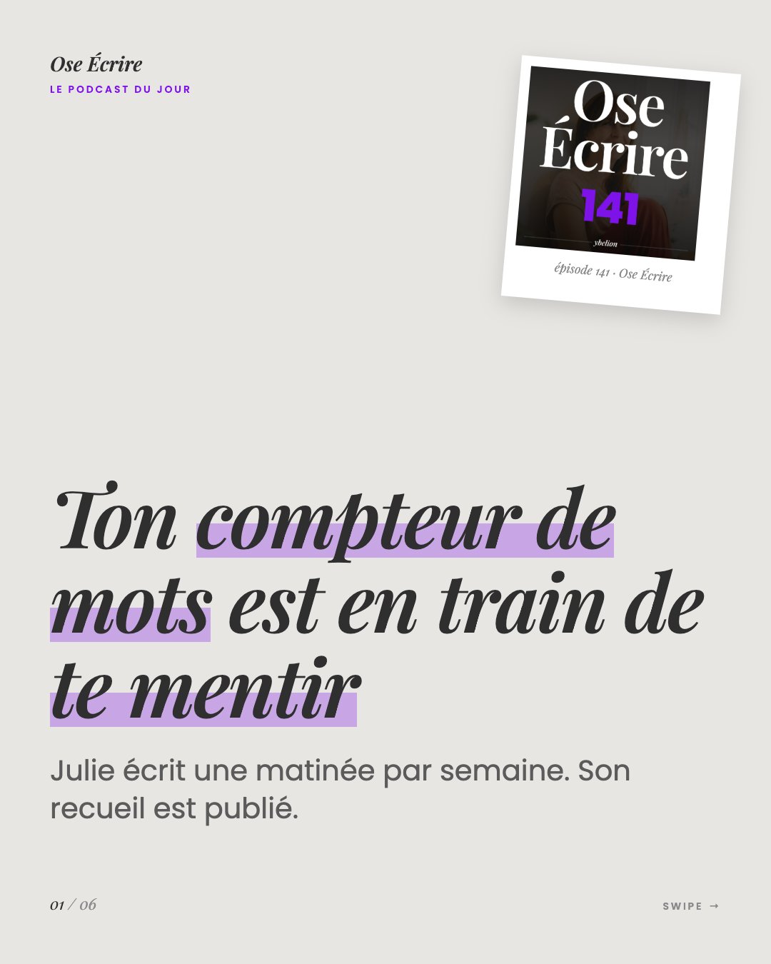 Slide 1 du carousel de l'épisode 141