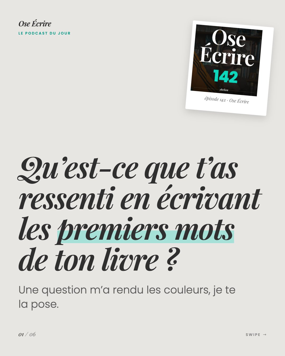 Slide 1 du carousel de l'épisode 142