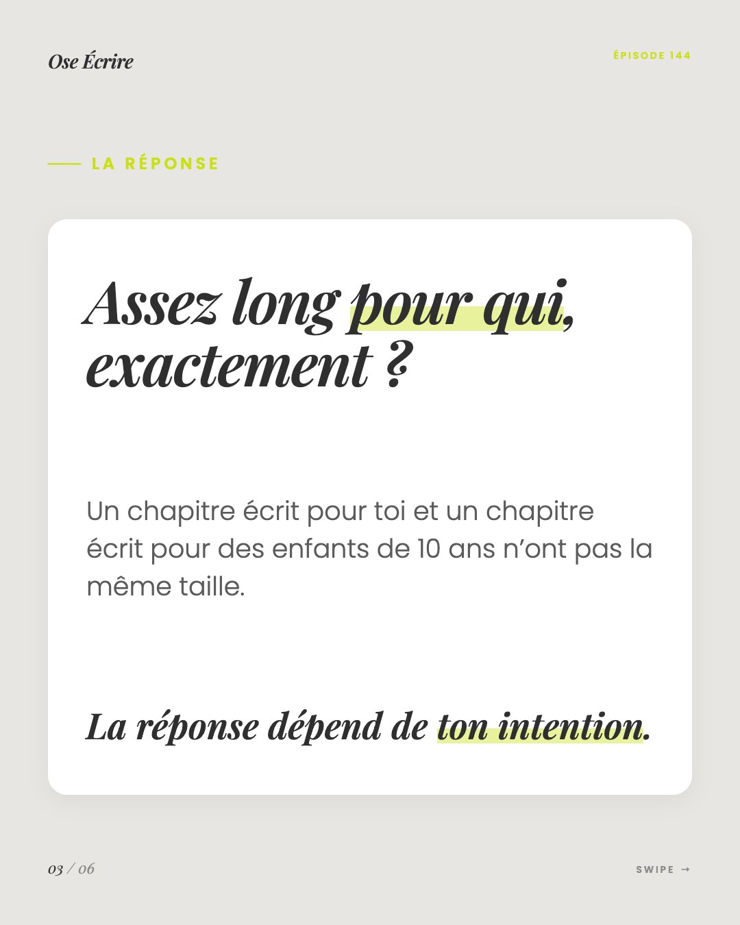 Slide 3 du carousel de l'épisode 144