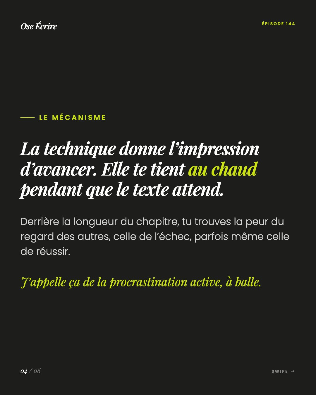 Slide 4 du carousel de l'épisode 144