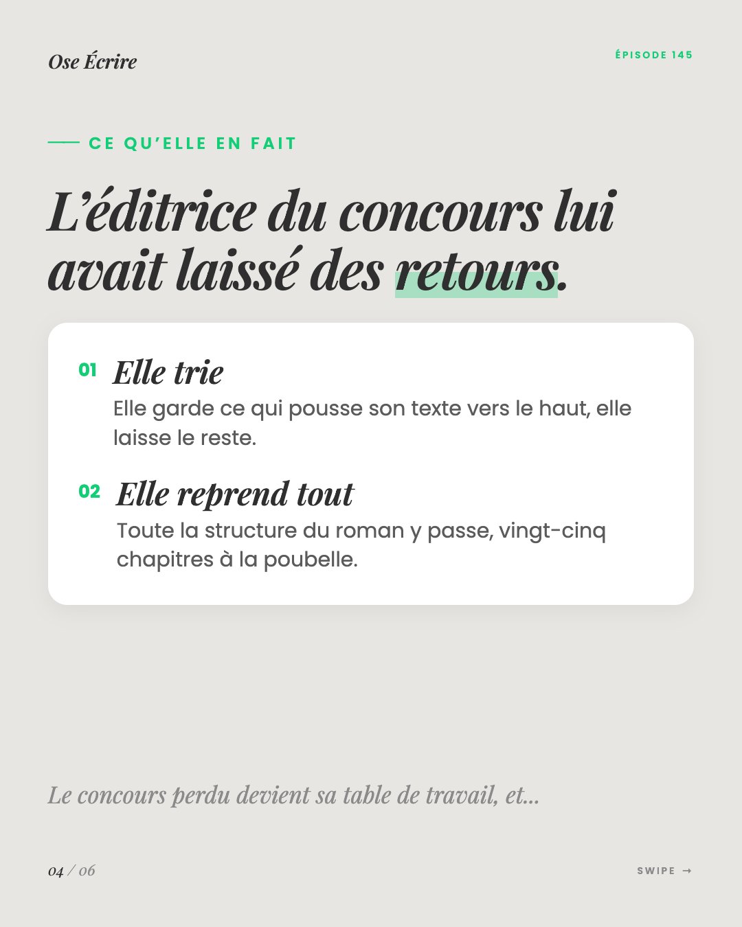 Slide 4 du carousel de l'épisode 145