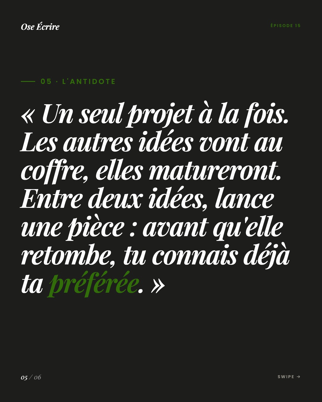 Slide 5 du carousel de l'épisode 15