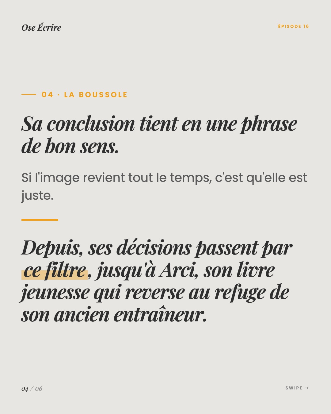 Slide 4 du carousel de l'épisode 16
