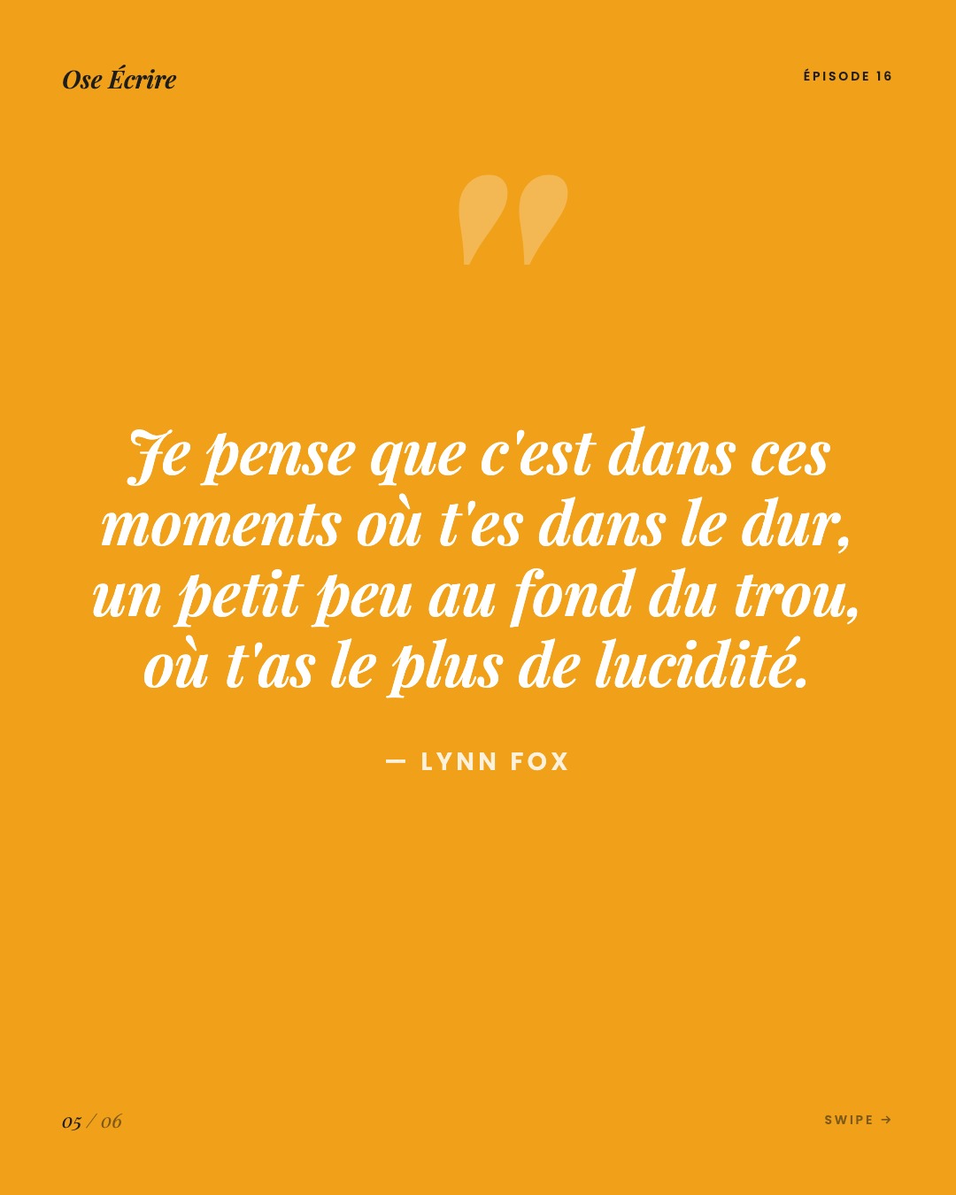 Slide 5 du carousel de l'épisode 16