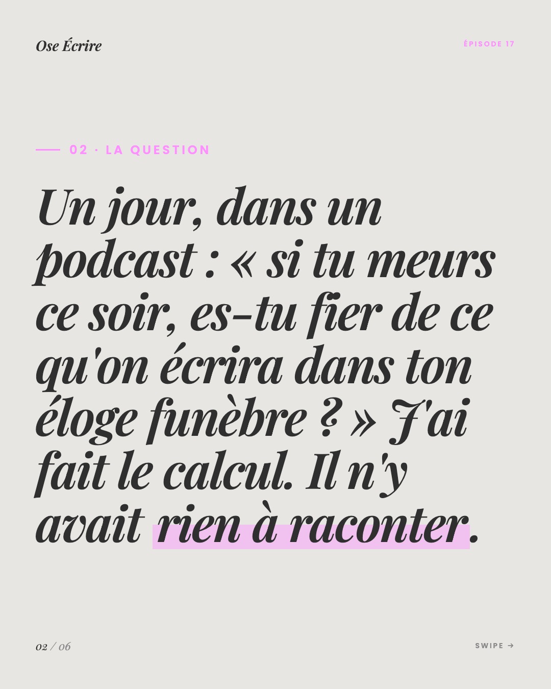 Slide 2 du carousel de l'épisode 17