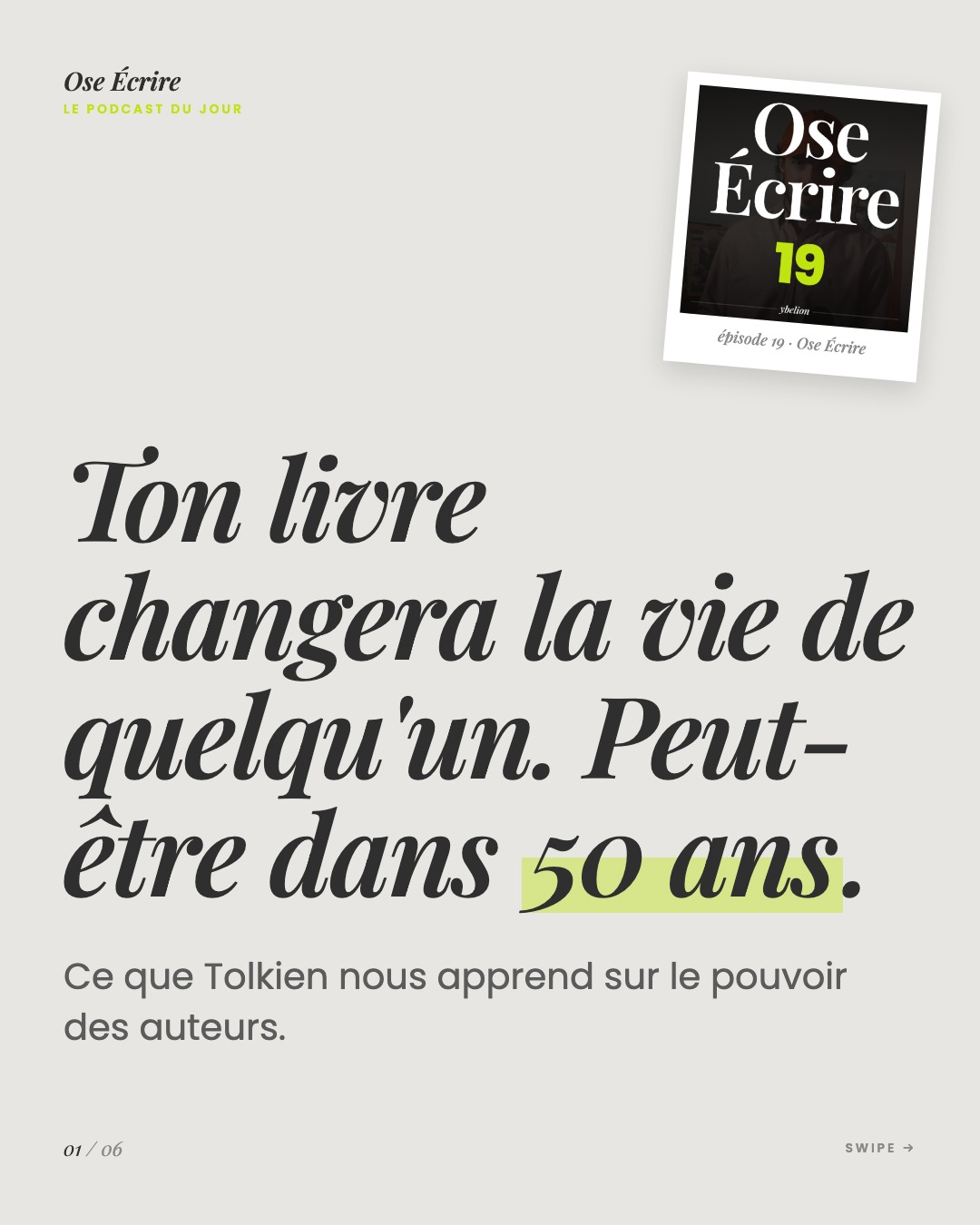 Slide 1 du carousel de l'épisode 19