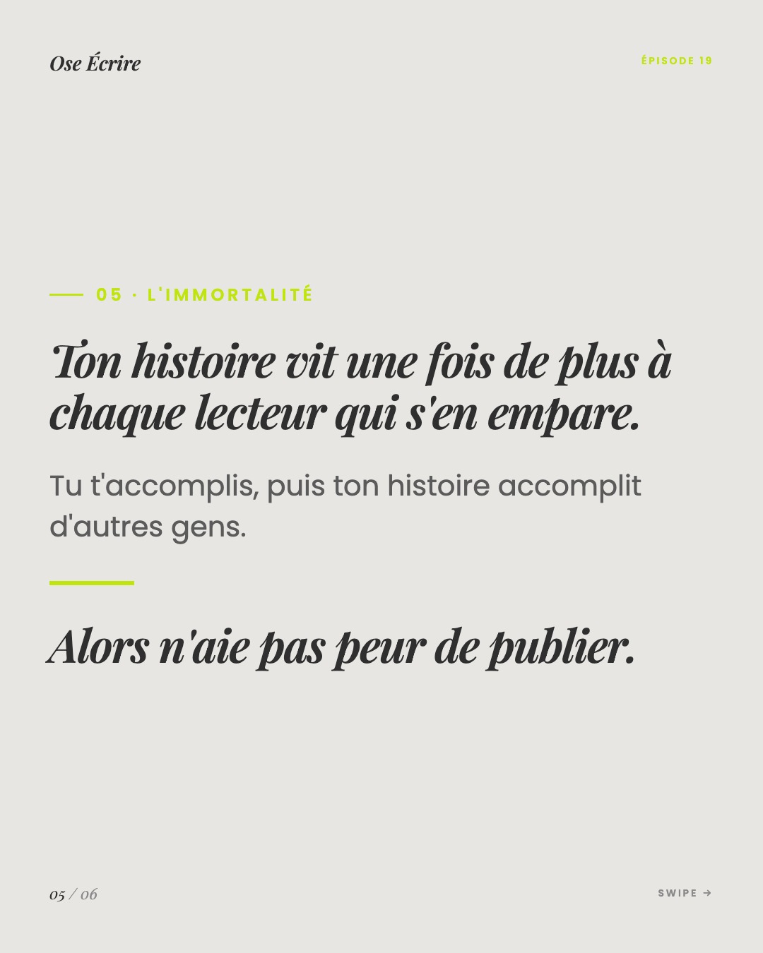 Slide 5 du carousel de l'épisode 19