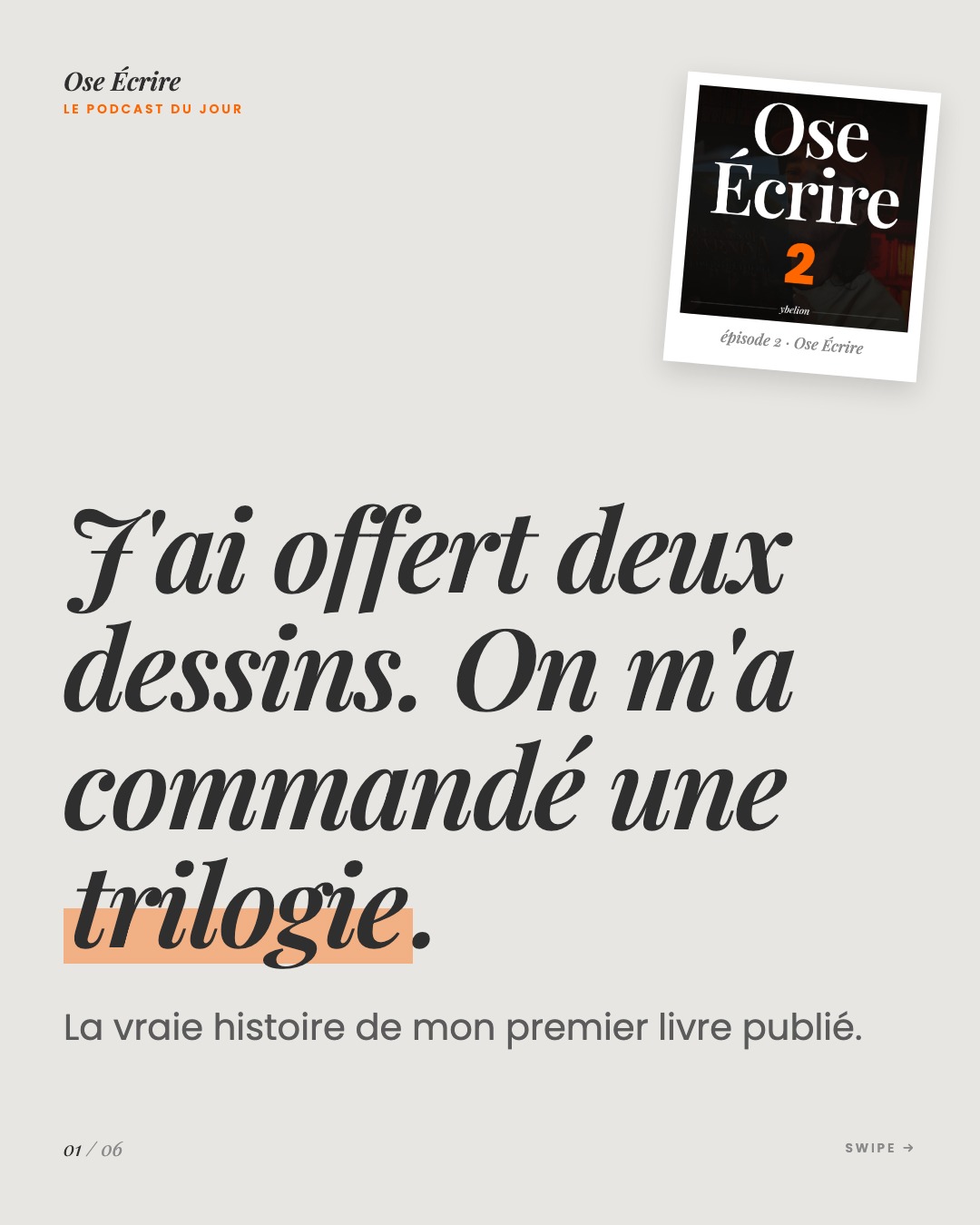 Slide 1 du carousel de l'épisode 2