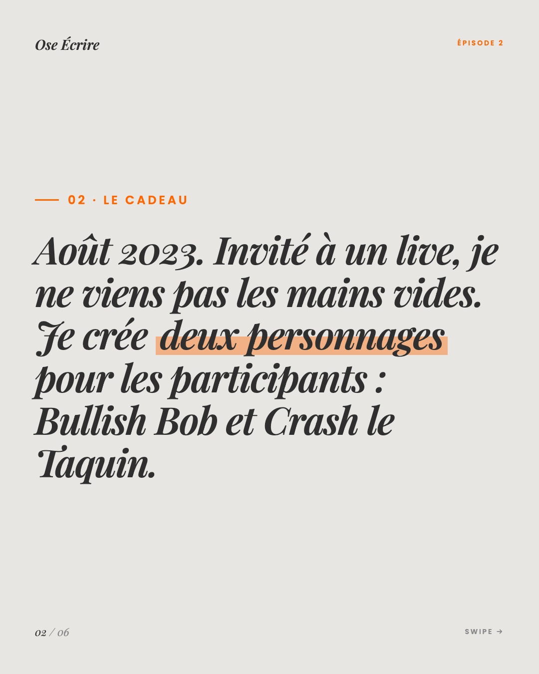 Slide 2 du carousel de l'épisode 2