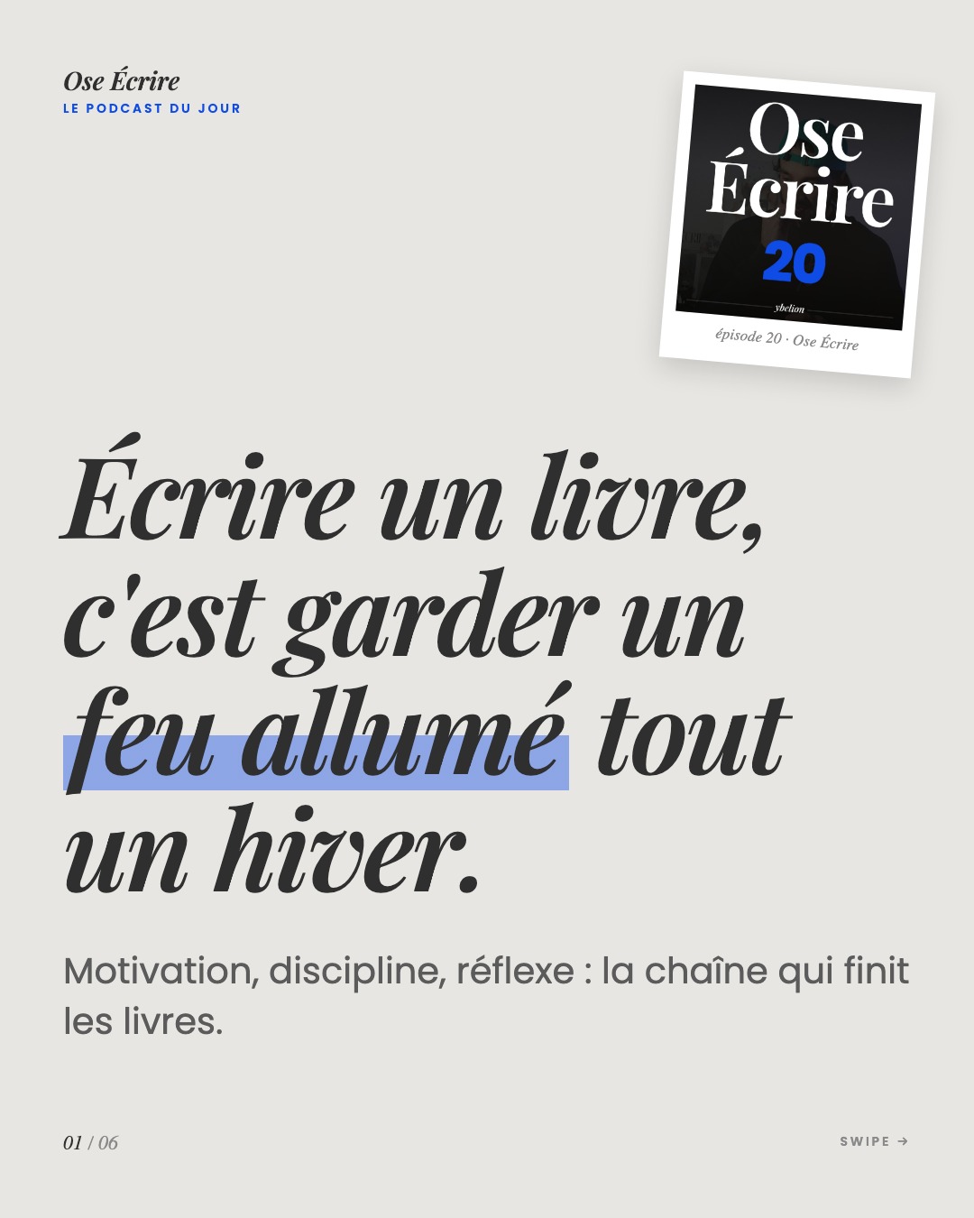 Slide 1 du carousel de l'épisode 20