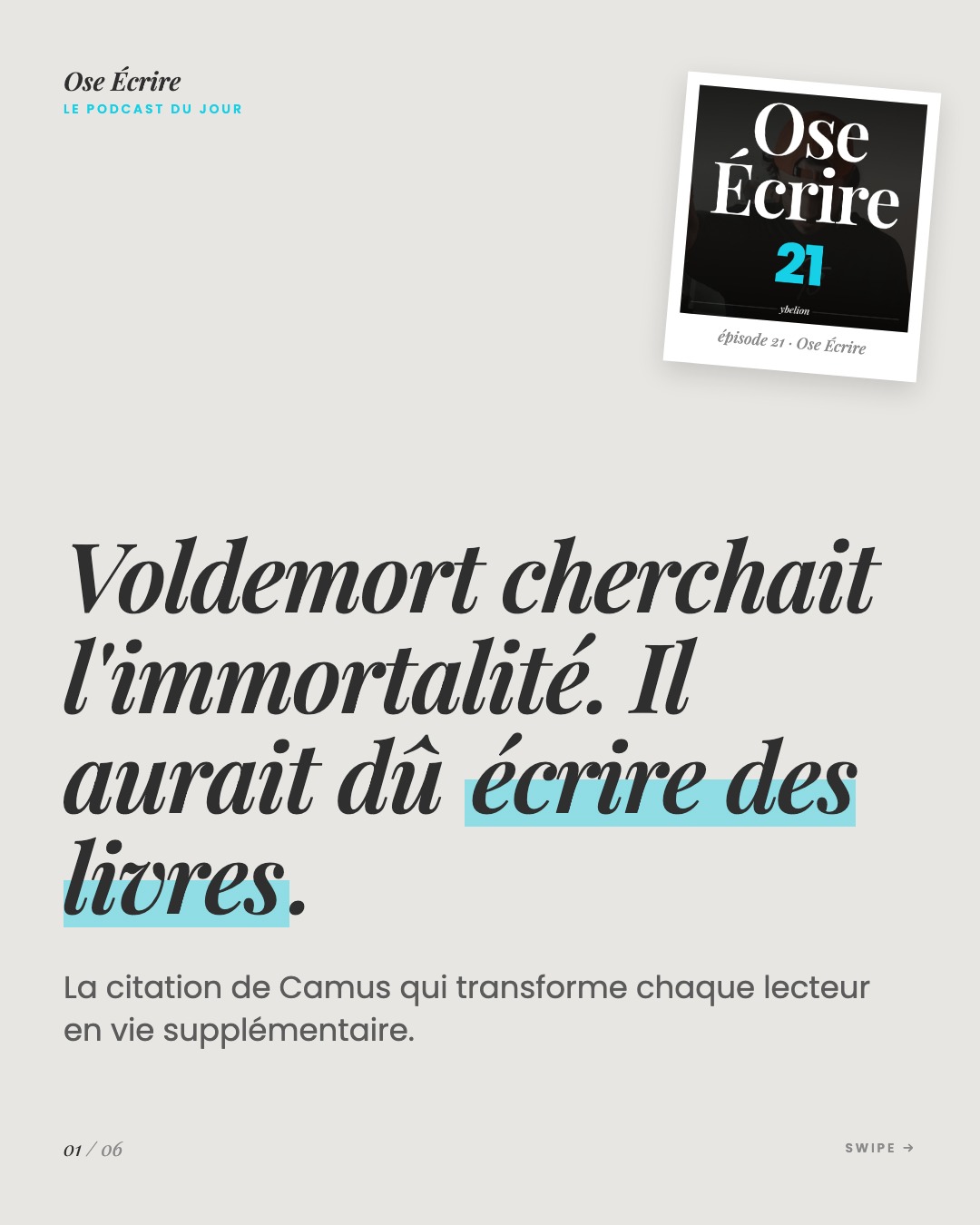 Slide 1 du carousel de l'épisode 21